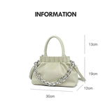 Women Shoulder Bags Lady Handbags Purse PU leather Thick chain Clouds Crossbody