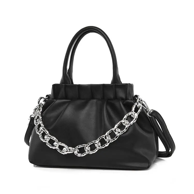 Women Shoulder Bags Lady Handbags Purse PU leather Thick chain Clouds Crossbody