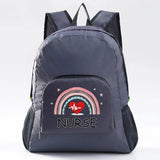 Foldable Backpack Men Waterproof Travel Climbing Bag Nylon Nurse Pattern Hiking