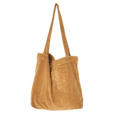 Foldable Corduroy Shopping Bag Large Casual Eco-friendly Reusable Grocery Tote