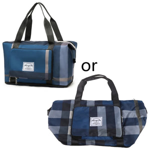 Foldable Duffle Bag for Travel with Shoes Compartment