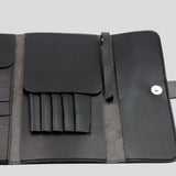 Foldable Hair Scissor Bag PU Leather Barber Tool Pouch