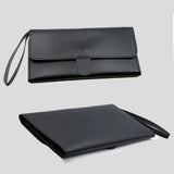 Foldable Hair Scissor Bag PU Leather Barber Tool Pouch