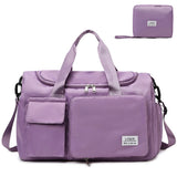 Foldable Hand Luggage Bag with Shoes Compartment for Travel