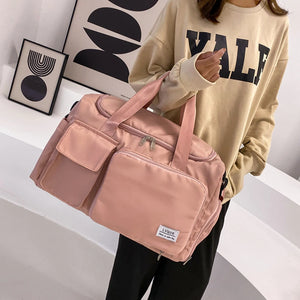 Foldable Hand Luggage Bag with Shoes Compartment for Travel