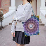 Boho Round Print Shoulder Bag Foldable Large Capacity Top-Handle Bag