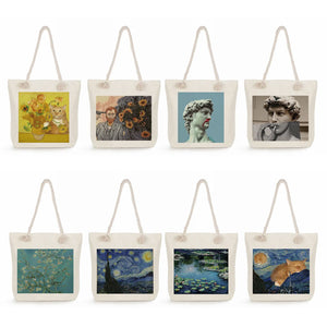 Van Gogh Oil Painting Tote Bag High Capacity Casual Women Shopping Bag