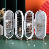 Foldable Jewelry Storage Box Retro Screen Organizer