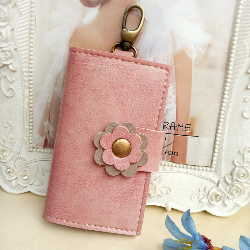 Flower Hasp Keychain Wallet for Women