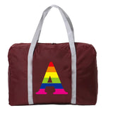 Rainbow Letter Print Duffel Shoulder Bag