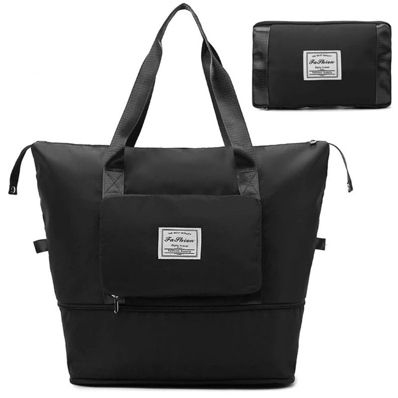 Foldable Large Gym Bag Waterproof Expandable Dry Wet Shoulder Duffel Handbag