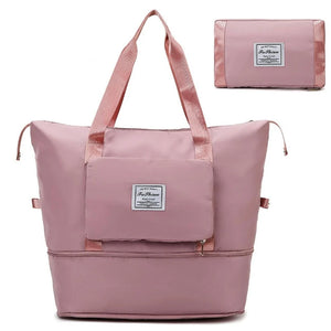 Foldable Large Gym Bag Waterproof Expandable Dry Wet Shoulder Duffel