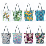 Large Capacity Foldable Floral Print Shopping Shoulder Bag Tote Handbag