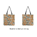 Cat Print Foldable Shopper Bag Tote Portable Handbag