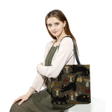 Cat Print Foldable Shopper Bag Tote Portable Handbag