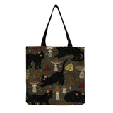 Cat Print Foldable Shopper Bag Tote Portable Handbag