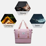 Foldable Travel Bag Wet Dry Separation Waterproof Handbag Large Capacity