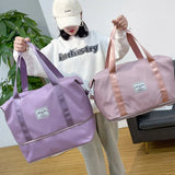 Foldable Travel Bag Wet Dry Separation Waterproof Handbag Large Capacity