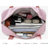 Foldable Travel Bag Wet Dry Separation Waterproof Handbag Large Capacity