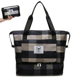 Foldable Travel Bag with Shoe Compartment Sport Tote Gym Handbag