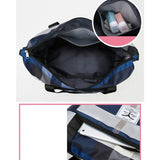 Foldable Travel Bag with Shoe Compartment Sport Tote Gym Handbag