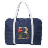 Large Capacity Foldable Travel Bags Golden Flower Letter Pattern