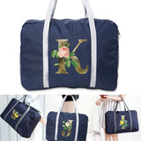 Large Capacity Foldable Travel Bags Golden Flower Letter Pattern