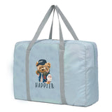 Bear Pattern Foldable Travel Bag Clothing Storage Duffle Unisex Handbag