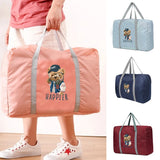 Bear Pattern Foldable Travel Bag Clothing Storage Duffle Unisex Handbag