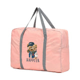 Bear Pattern Foldable Travel Bag Clothing Storage Duffle Unisex Handbag