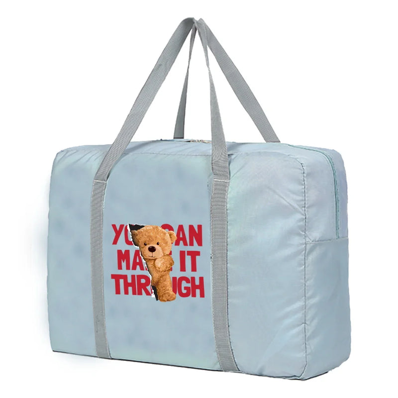 Bear Pattern Duffle Bag Travel Organizer