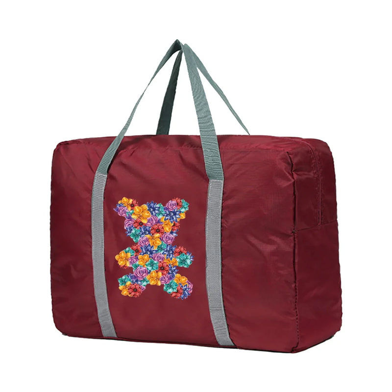 Bear Pattern Foldable Travel Duffle Bag