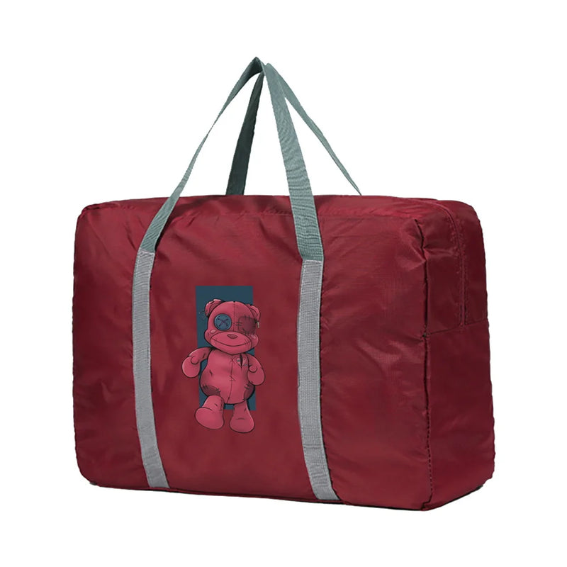 Bear Pattern Travel Bag Large Capacity Duffle Organizer