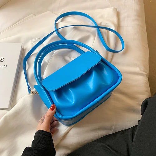 Folded Square Bag Net Hand Shoulder Messenger Western Bag