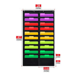 Black Folder Pocket Chart, Cascading Wall Organizer, 20 Pockets