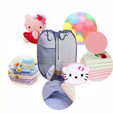 Foldable Laundry Storage Basket Nylon Mesh Net Bag