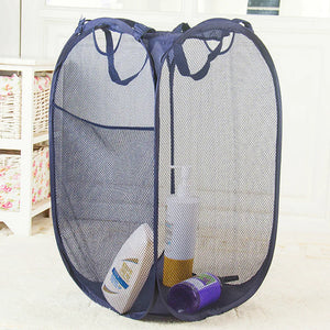 Foldable Laundry Storage Basket Nylon Mesh Net Bag