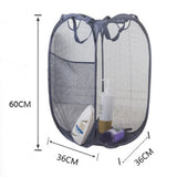 Foldable Laundry Storage Basket Nylon Mesh Net Bag