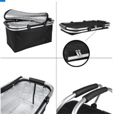 Insulated Cooler Bag Storage Basket Outdoor Portable Picnic Basket