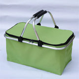 Insulated Cooler Bag Storage Basket Outdoor Portable Picnic Basket