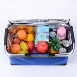 Insulated Cooler Bag Storage Basket Outdoor Portable Picnic Basket