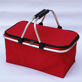 Insulated Cooler Bag Storage Basket Outdoor Portable Picnic Basket