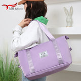 Waterproof Travel Tote Bag Large Capacity Multifunctional Pink Duffle Handbag