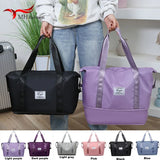 Waterproof Travel Tote Bag Large Capacity Multifunctional Pink Duffle Handbag