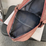 Folding Woman Backpack PU Leather Rucksack Multi-pocket Bagpacks School Bags