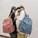 Folding Woman Backpack PU Leather Rucksack Multi-pocket Bagpacks School Bags