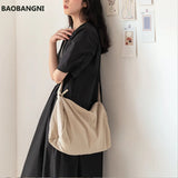 Canvas Messenger Bag for Women Large Capacity Shoulder Bag