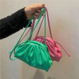 Mini Cloud Shoulder Bag for Women PU Leather Crossbody Clutch