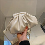Mini Cloud Shoulder Bag for Women PU Leather Crossbody Clutch