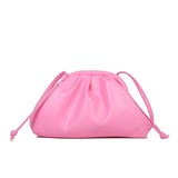 Mini Cloud Shoulder Bag for Women PU Leather Crossbody Clutch
